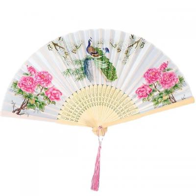 7 inch folding fan chinese style women's ancient style tassel portable classical costume hanfu folding small bamboo fan 