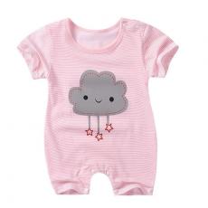 Baby Short-Sleeved Jumpsuit Baby Summer Pajamas Cloud Five-Star Infant Newborn Summer Clothes