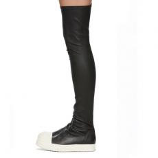 Black Thigh High Boot Soft Real Leather Luxurious Shoe